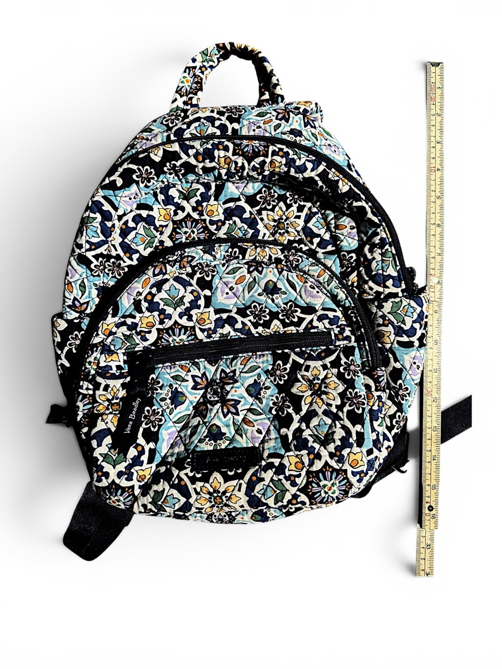 Vera Bradley Essential Compact Backpack Lisbon Medallion Cool - Picture 10 of 11